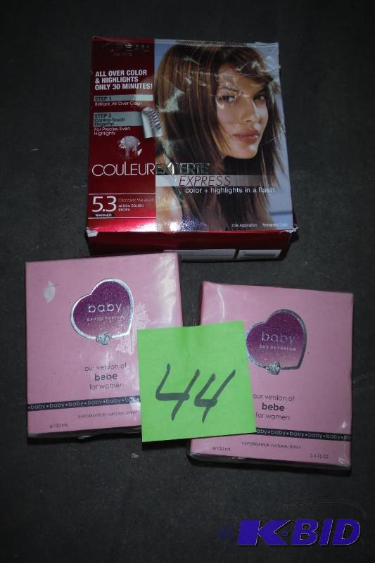 lot of 2 baby perfumes and hair color