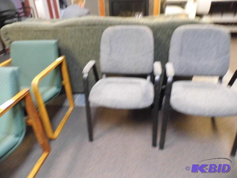 Lot of 2 Grey Chairs