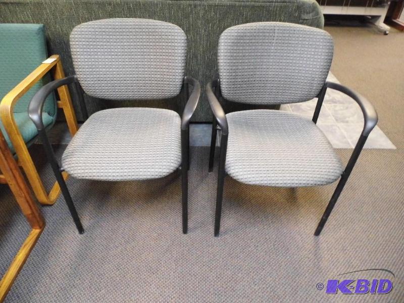 Lot of 2 Grey Chairs