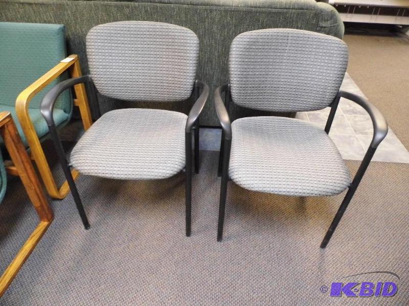 Lot of 2 Grey Chairs