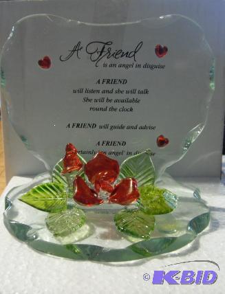 Crystal Friendship Heart - 3.5&quot h x 4.25...