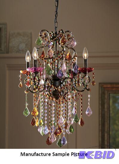 Colored Crystal Chandelier - Highlight the ro...
