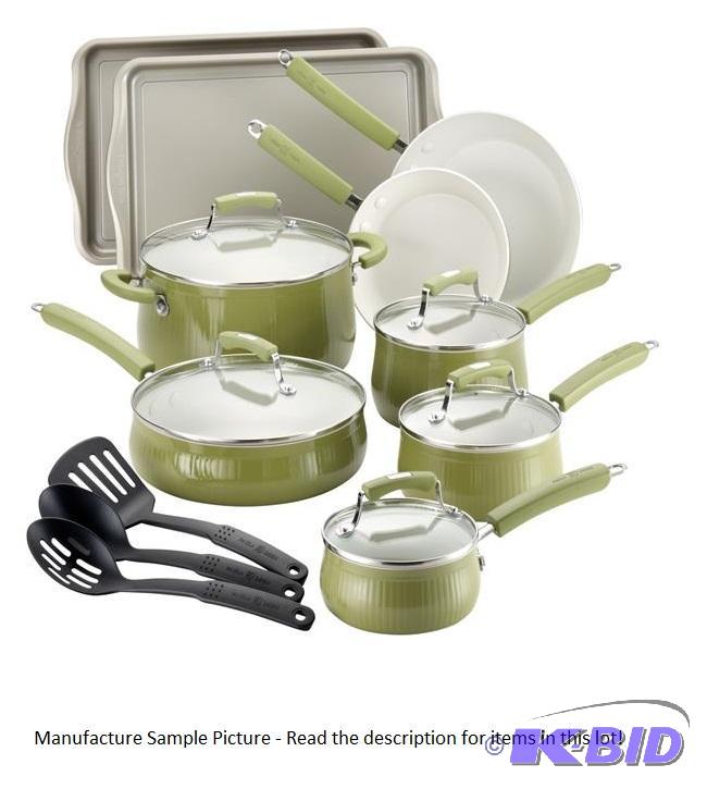 12&nbspPiece Paula Deen Cookware Set - Sage ...