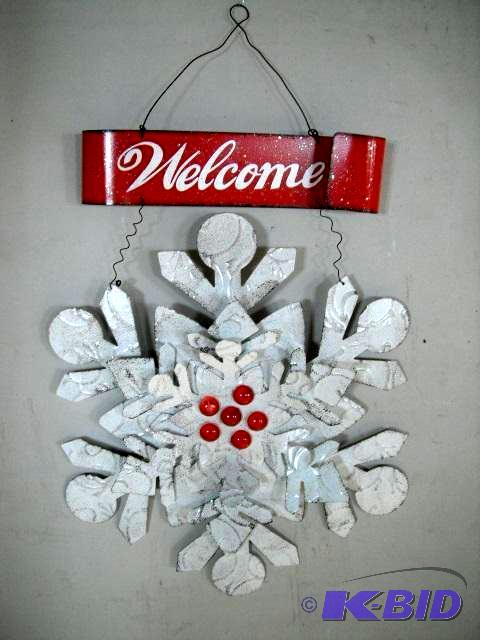 Christmas Snowflake Welcome Sign - Retail $24...