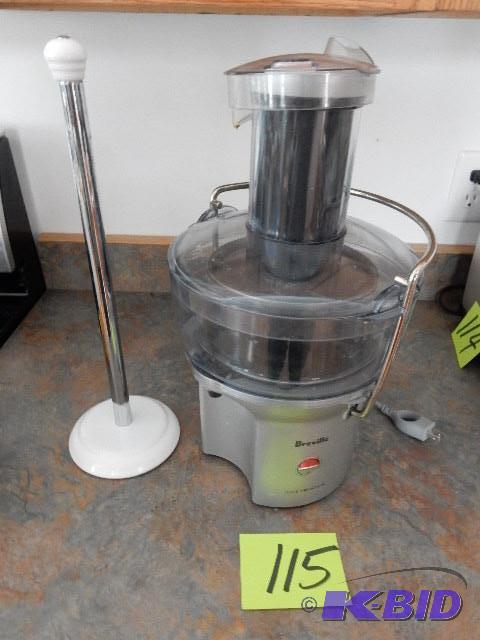 lot 115 image: BREVILLE, Juice Fountain.. Paper Towel Holder...