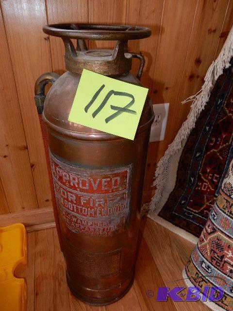 lot 117 image: Copper Fire Extinguisher.. 24in H...