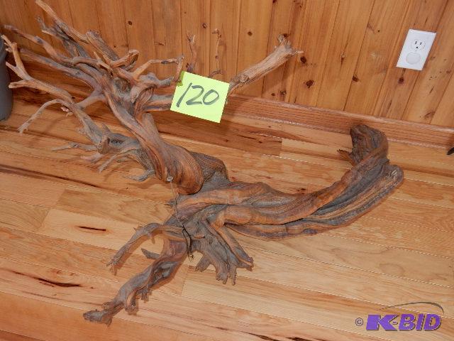 lot 120 image: Very interesting and nice Twisted wood sculpt...