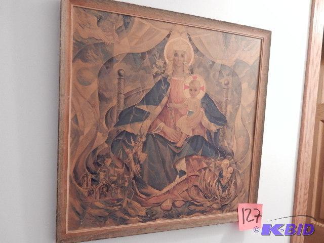 lot 127 image: Madonna and Child.. 22 12 in x 22 12in &nbs...