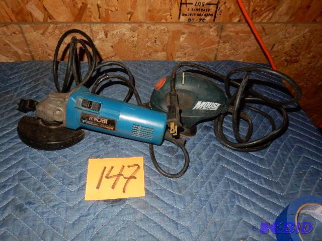 lot 147 image: Ryobi, 4in grinder Black and Decker, MOUSE S...