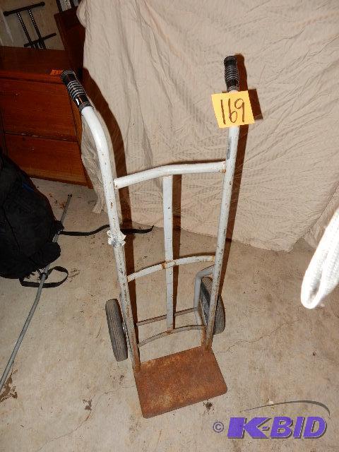 lot 169 image: Solid 2 wheel cart.. solid rubber wheels...