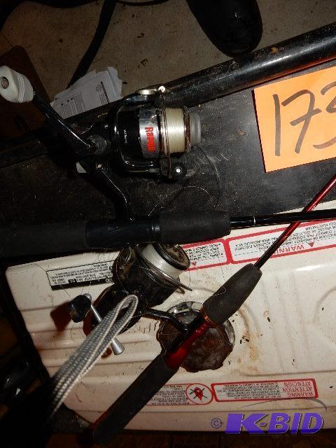 lot 173 image: Fishing Rods and reels as pictured. .Look at ...