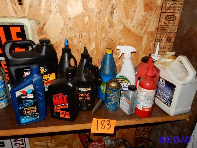 lot 183 image: Misc. Oils.. Bring your own box to pack up...