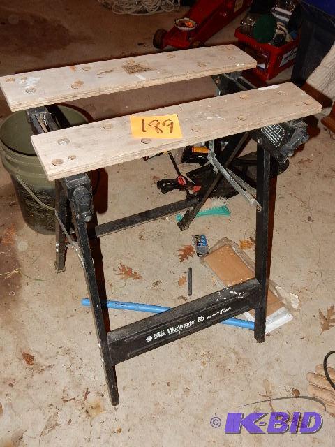 lot 189 image: Work Mate work bench.. Handle ends are missin...