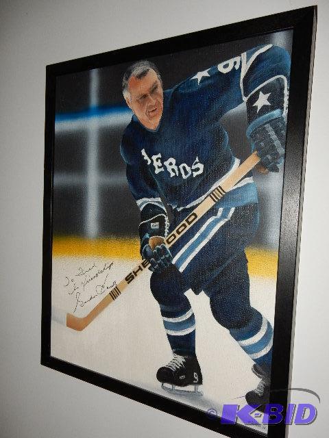 lot 207 image: GORDIE HOWE Painting.. He paid $300 for this....