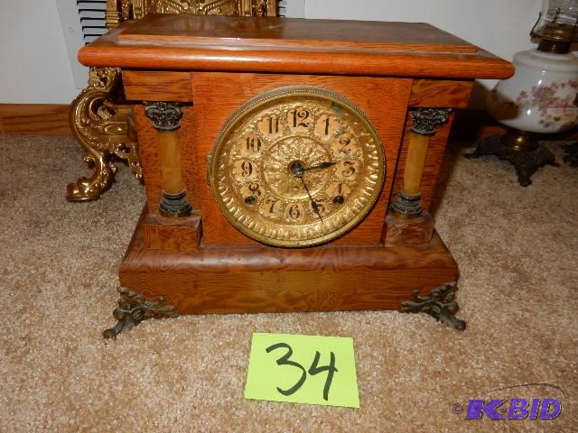 lot 34 image: Seth Thomas Chime Clock.. Untested.. No key.....
