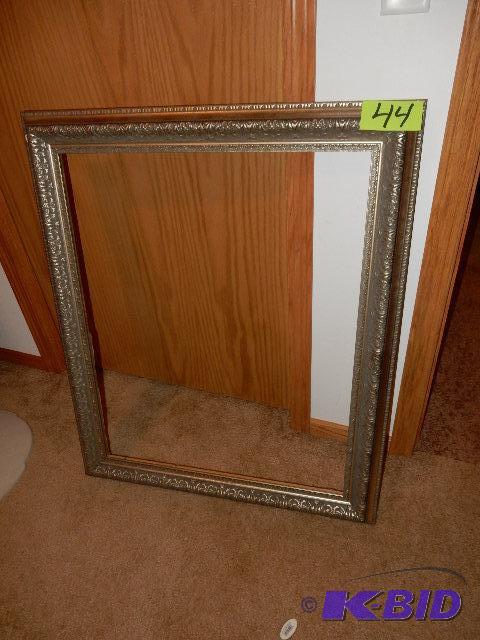 lot 44 image: Nice carved wood frame.. 32 12 x 38 12in.....