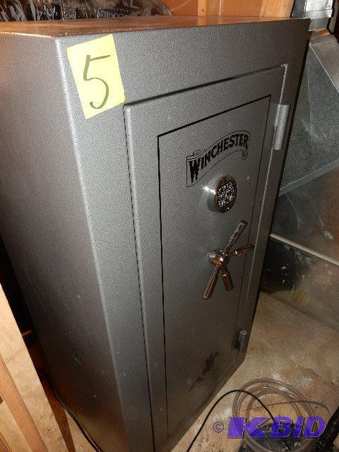 lot 5 image: WINCHESTER GUN SAFE.. 30 in x 22in x 59 in.. ...