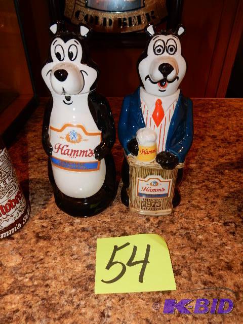 lot 54 image: HAMMS Bear Decanters.. EMPTY...