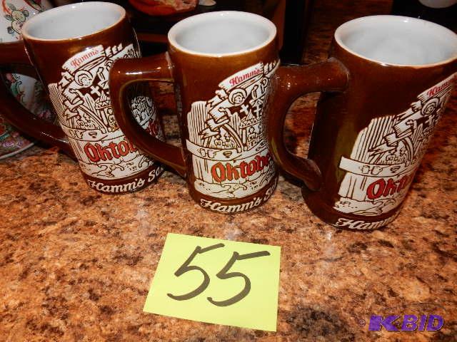 lot 55 image: HAMMS October Fest Steins....