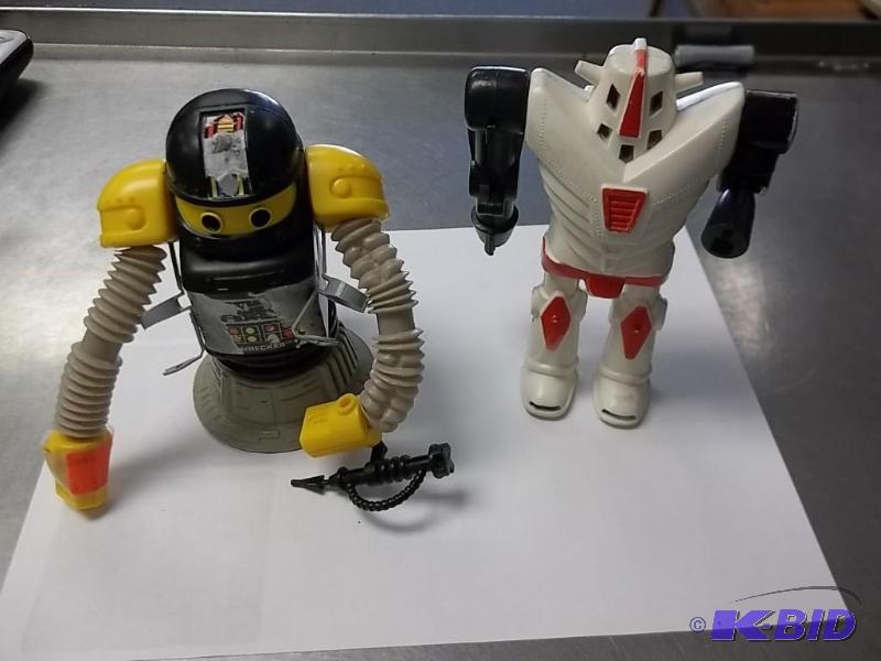 lot 37 image: Vintage Black Hole Toy Robots