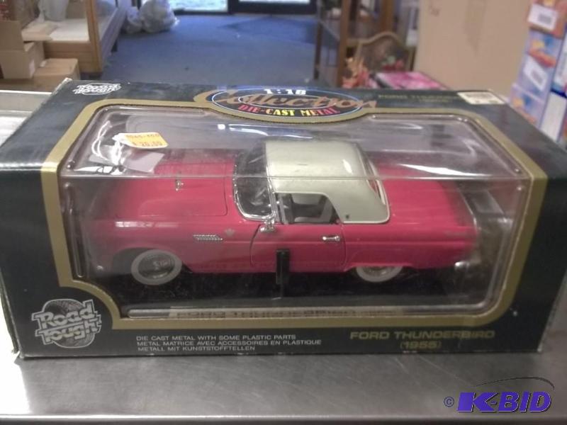 lot 5 image: 1955 Ford Thunderbird 118 Scale Die Cast by Road Tough