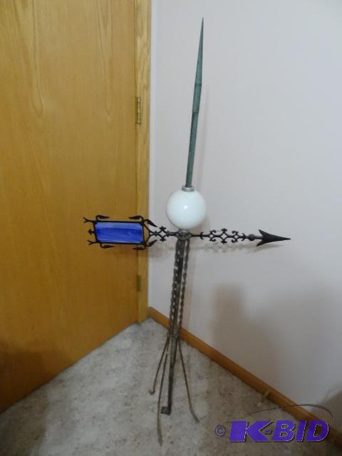Lightening Rod with White Globe and Arrow. Do...