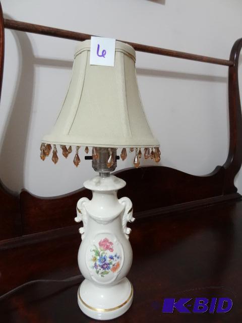 Small Vanity Lamp with Lamp Shade. Flower Des...