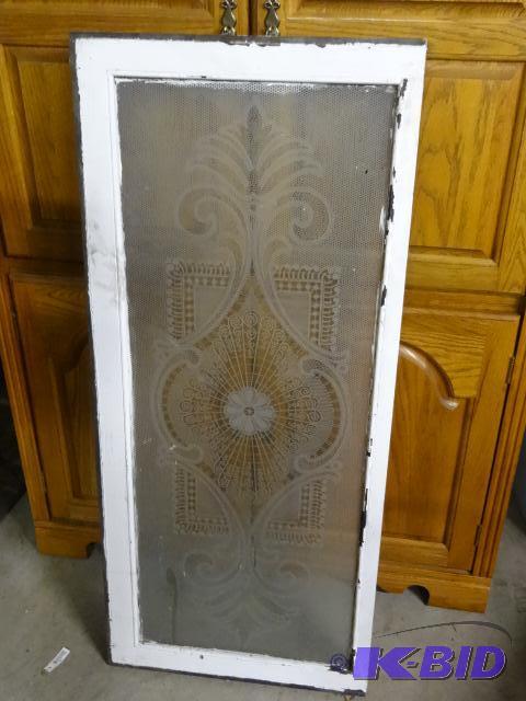 2 Etched Glass Windows. Each Measures 19 X 44...
