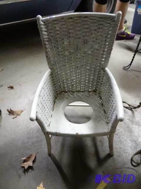 Childs Wicker Potty Chair  flower pot holder...