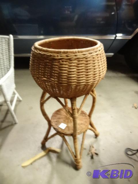 Wicker Plant stand. 24&quot High...