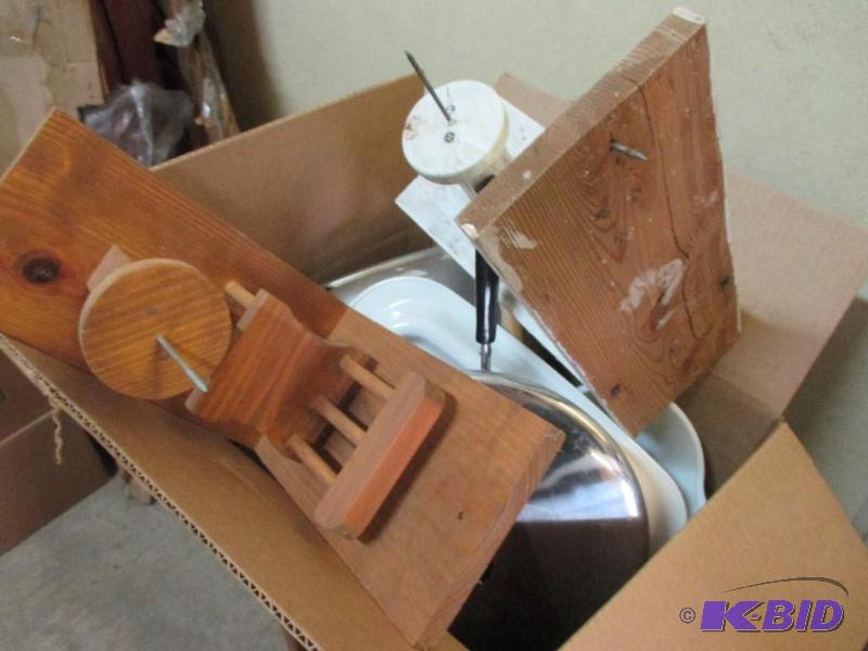 feeders, pots and pans...