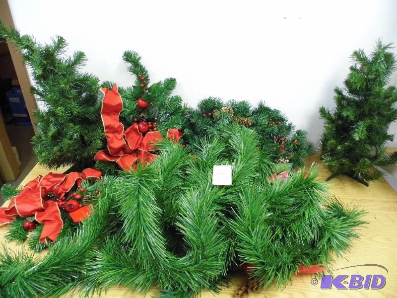 Christmas Mini Trees and Garland