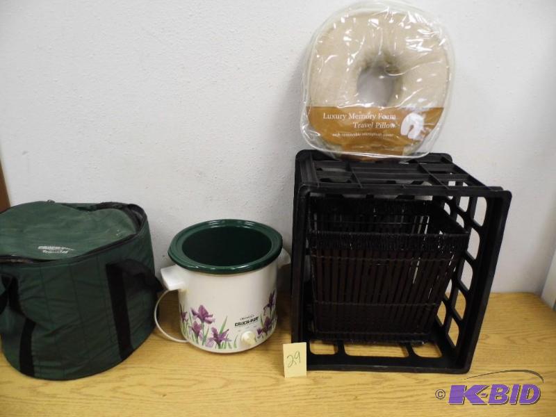 Crate, Crockpot & Travel Pillow