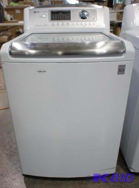 lot 10 image: LG Washer Model # (WT5070CW) MSRP $ 1029 Tes...