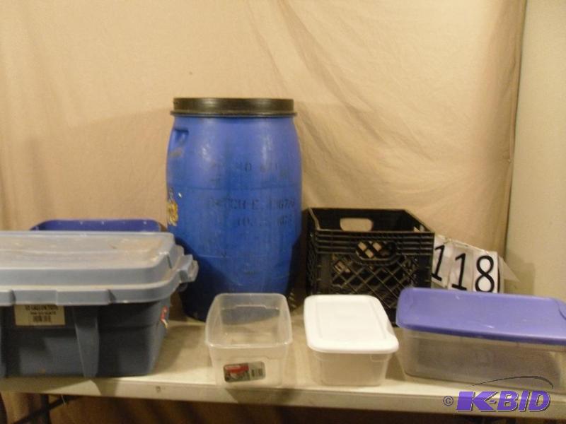 lot 118 image: Lot of Assorted Storage Containers. Small Bar...