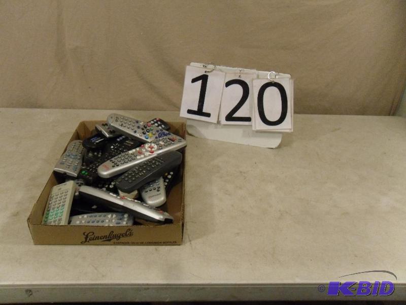 lot 120 image: Lot of Assorted Remote Controls. Some Univers...