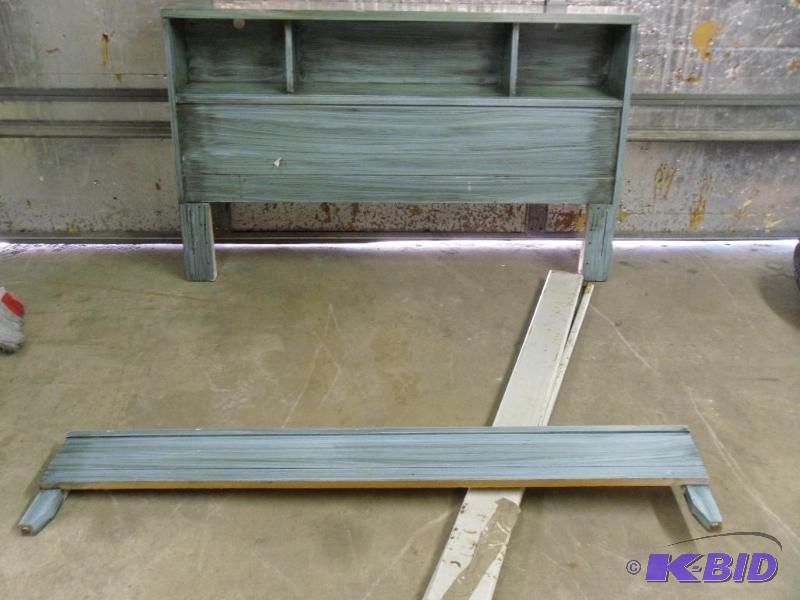 lot 139 image: 54.5" (holes for rails) Bookcase Headboa...