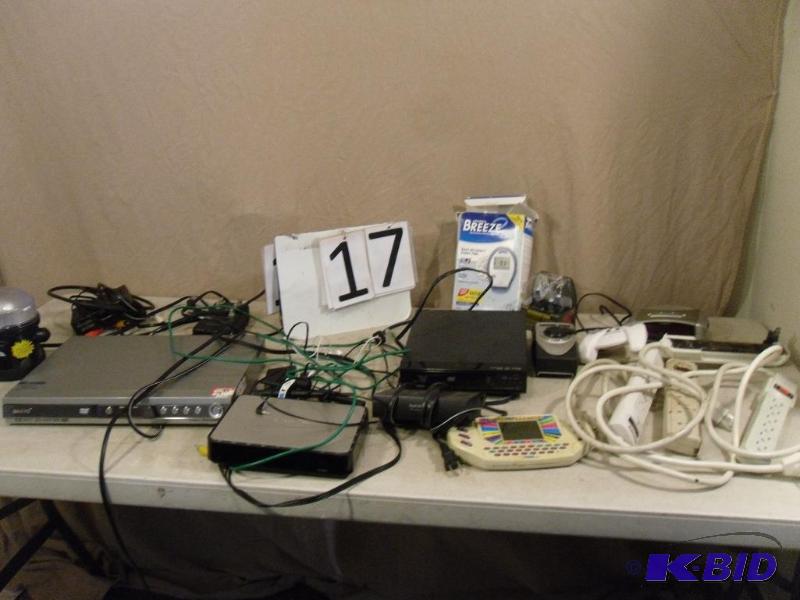 lot 17 image: Lot of Assorted Electronics. DVD Players, Pow...