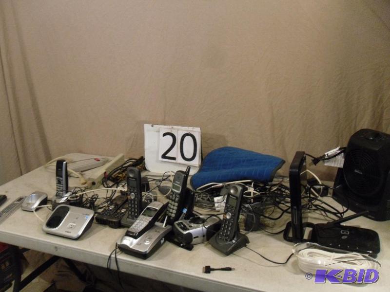 lot 20 image: Lot of Assorted Electronics. Cordless Phones,...