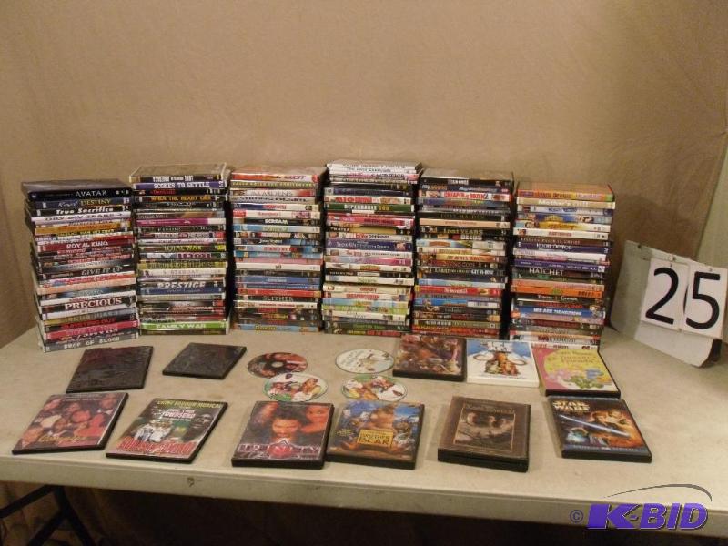 lot 25 image: Large Lot of Dvds. Over 170. Some may need sc...