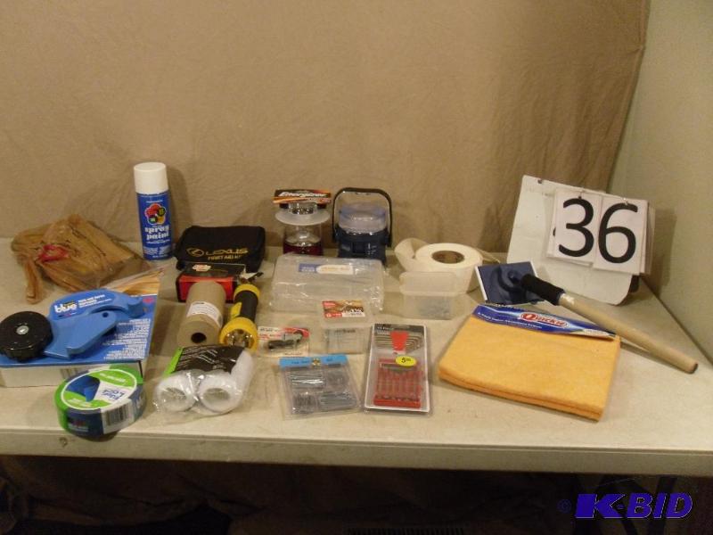 lot 36 image: Lot of Painting Supplies, Hardware, and More....