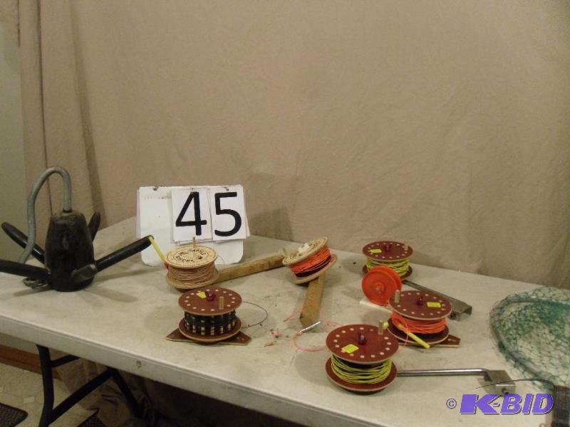lot 45 image: Lot of Assorted Fishing Items. Anchor (20 lb...