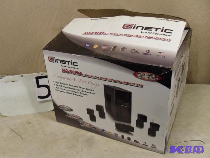 lot 5 image: New in Box Kinetic KA-8100 5.1 Multi CH. Surr...