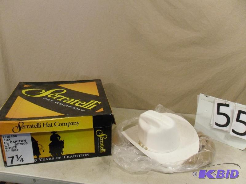 lot 55 image: Serratelli Hat Company 10x El Captain White C...