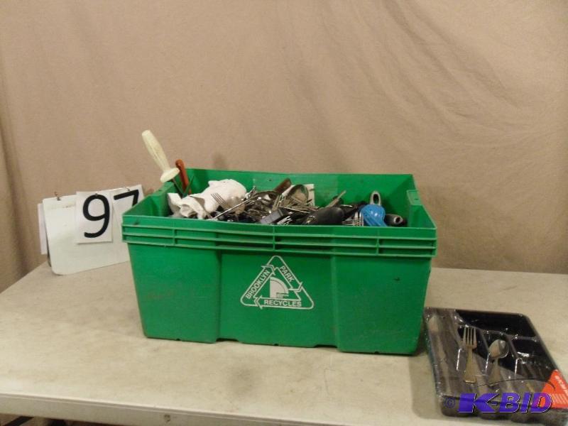 lot 97 image: LARGE Lot of Kitchen Utensils and Silverware ...