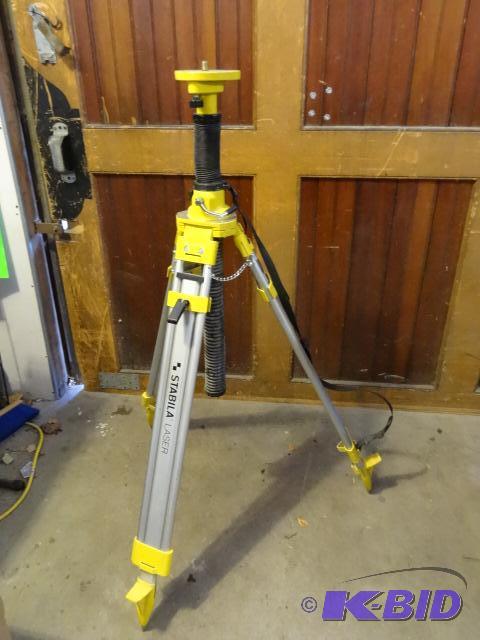 lot 14 image: Stabila Laser Tripod. Adjustable Height...