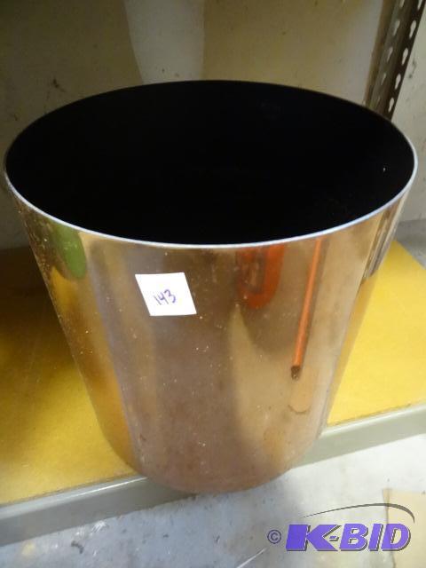 lot 143 image: 12" Aluminum Flower Pot...