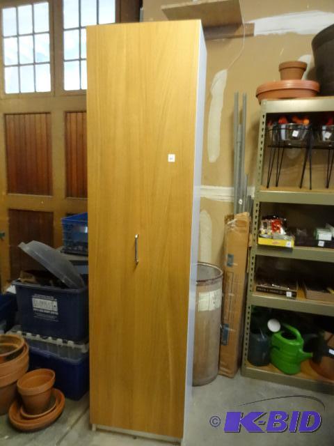 lot 145 image: Single Door Cabinet, Laminate, Wardrobe Rod O...