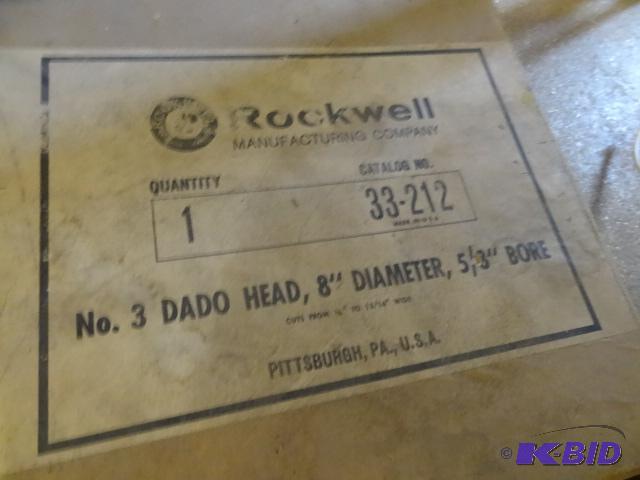 lot 162 image: Rockwell 33-212 No 3 Dado Head. 8" Diame...