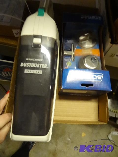 lot 163 image: Schlage Dead Bolt Kit. Black and Decker Dust ...